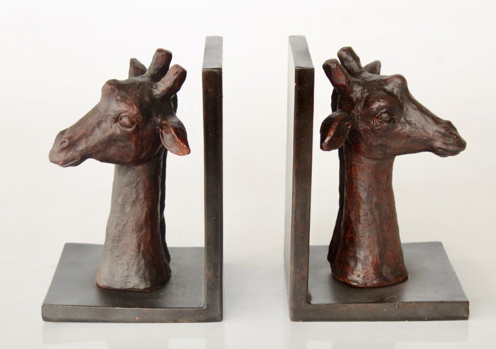 Pair Of Giraffe Head Book Ends